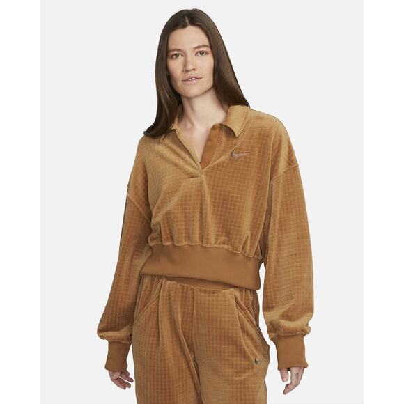 Nike Two Piece Set Size XXL - Tan Waffle Plush Sweater & Jogger Pants - Picture 16 of 16